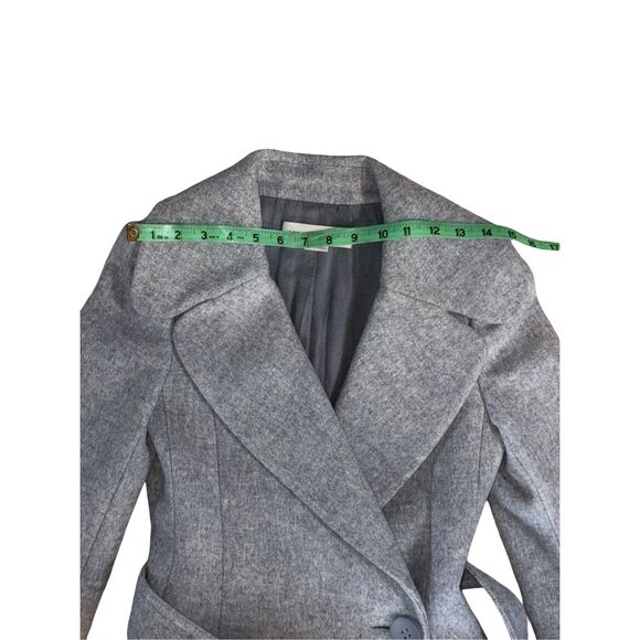 New Stella McCartney Wool Blend Belted Gray Knee Length Coat Women size 36 - Picture 13 of 16